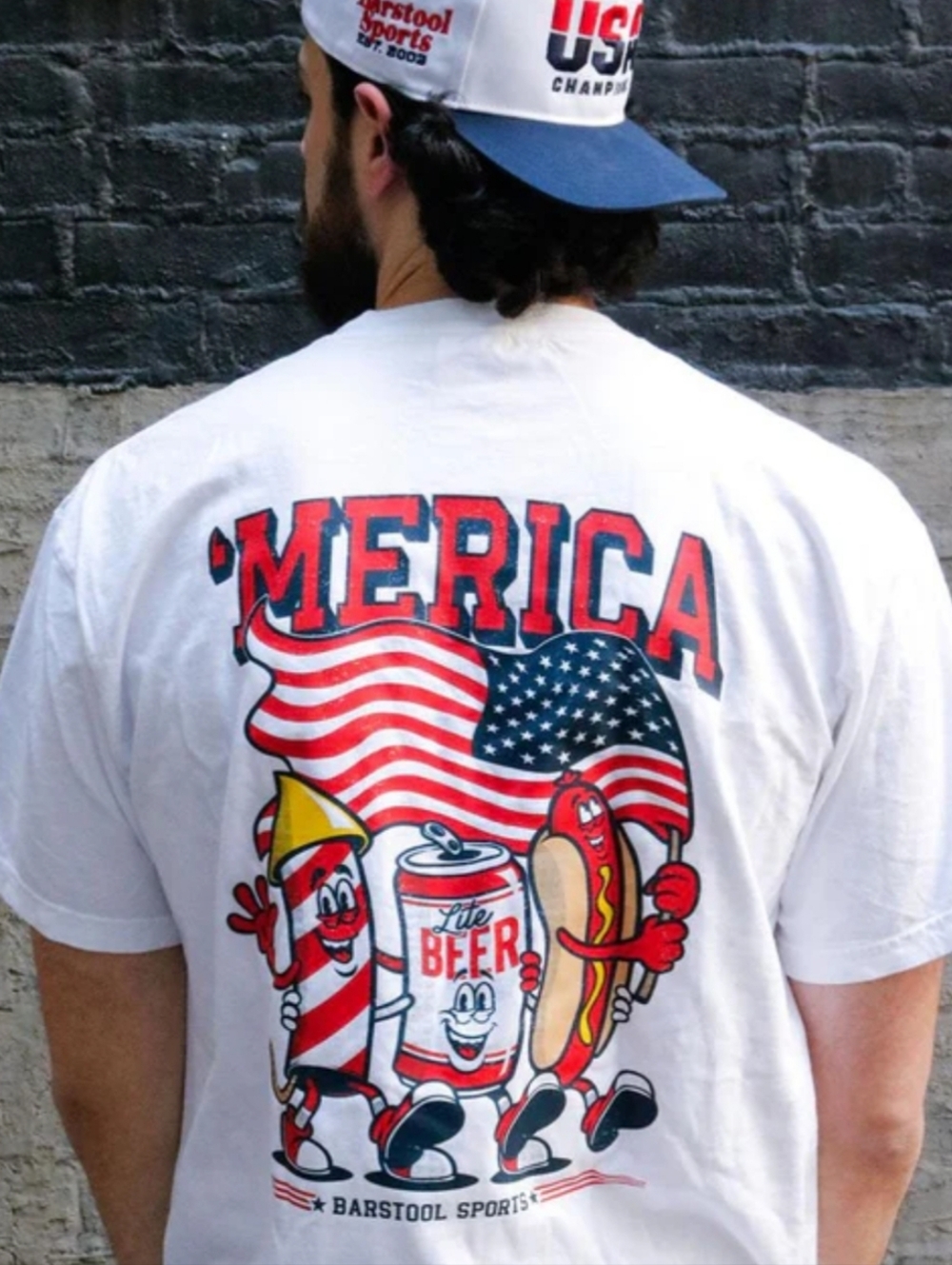 Comfort Colors America Barstool Sports T Shirt Size XL July 4th USA 1776 250th